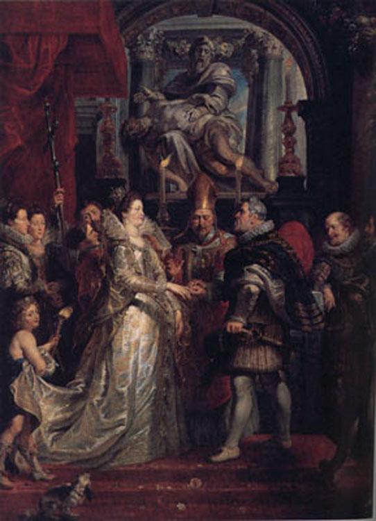 Peter Paul Rubens The Wedding by Proxy of Marie de'Medici to King Henry IV (MK01) Sweden oil painting art